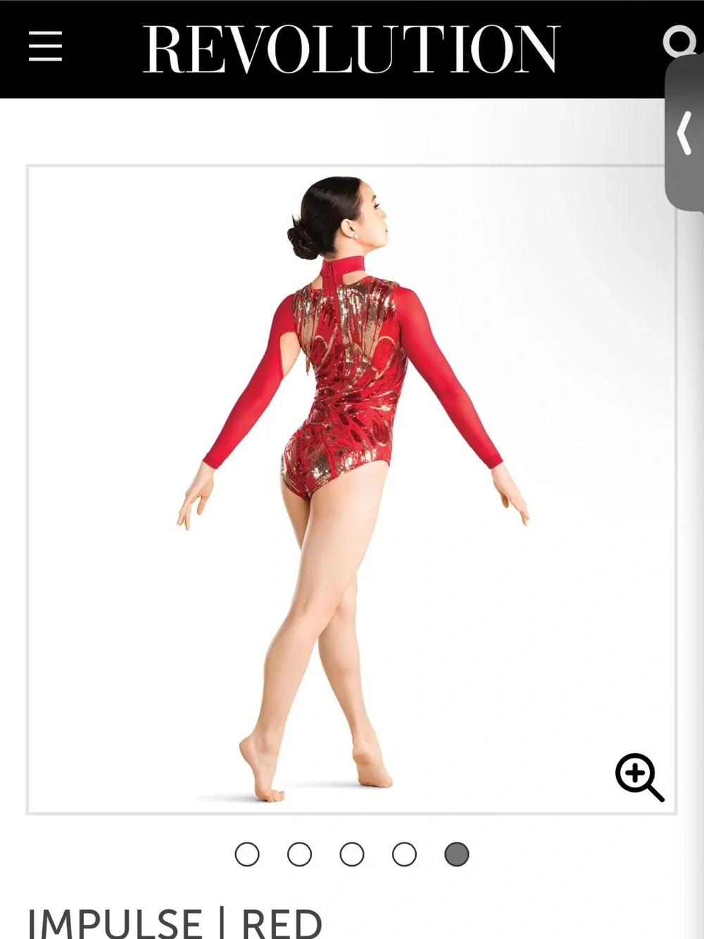 Revolution Red Kids One-Piece Leotard with Gold Fringe
